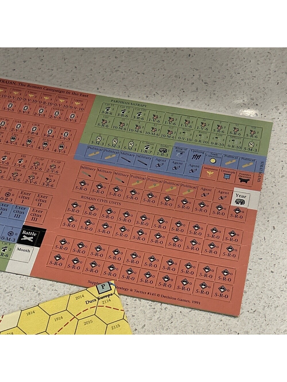 Strategy & Tactics NO MAGAZINE 145 Trajan Roman Campaign in the East UNPUNCHED - Picture 4 of 4